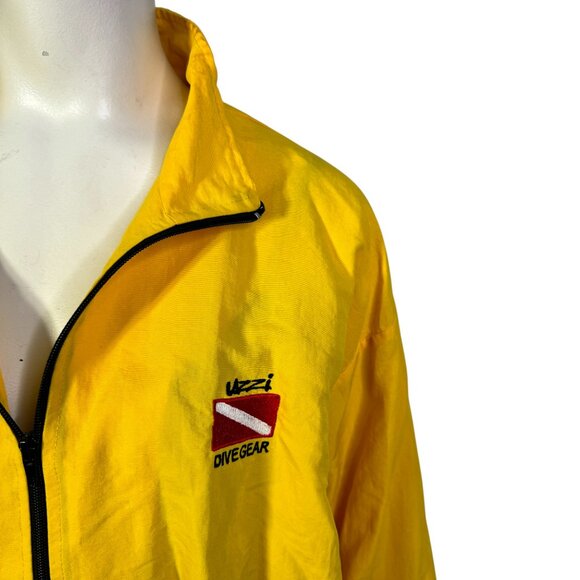 Vintage Uzzi Yellow Windbreaker Jacket – Women's Dive Gear - Size Large - Picture 7 of 10